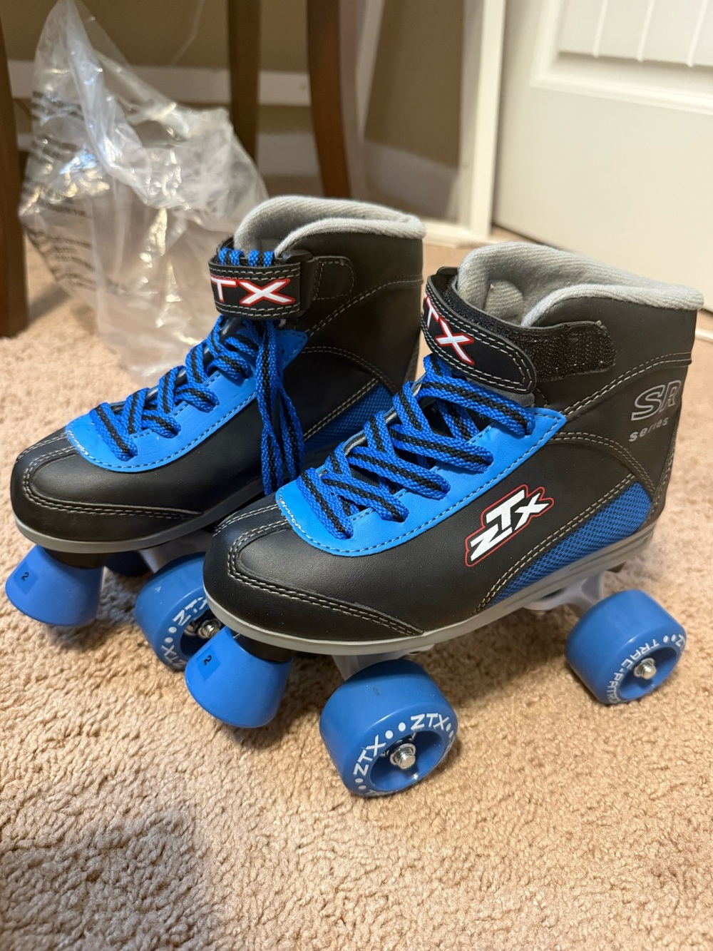 Kids Blue & Black Quad Roller Skates - Youth Size